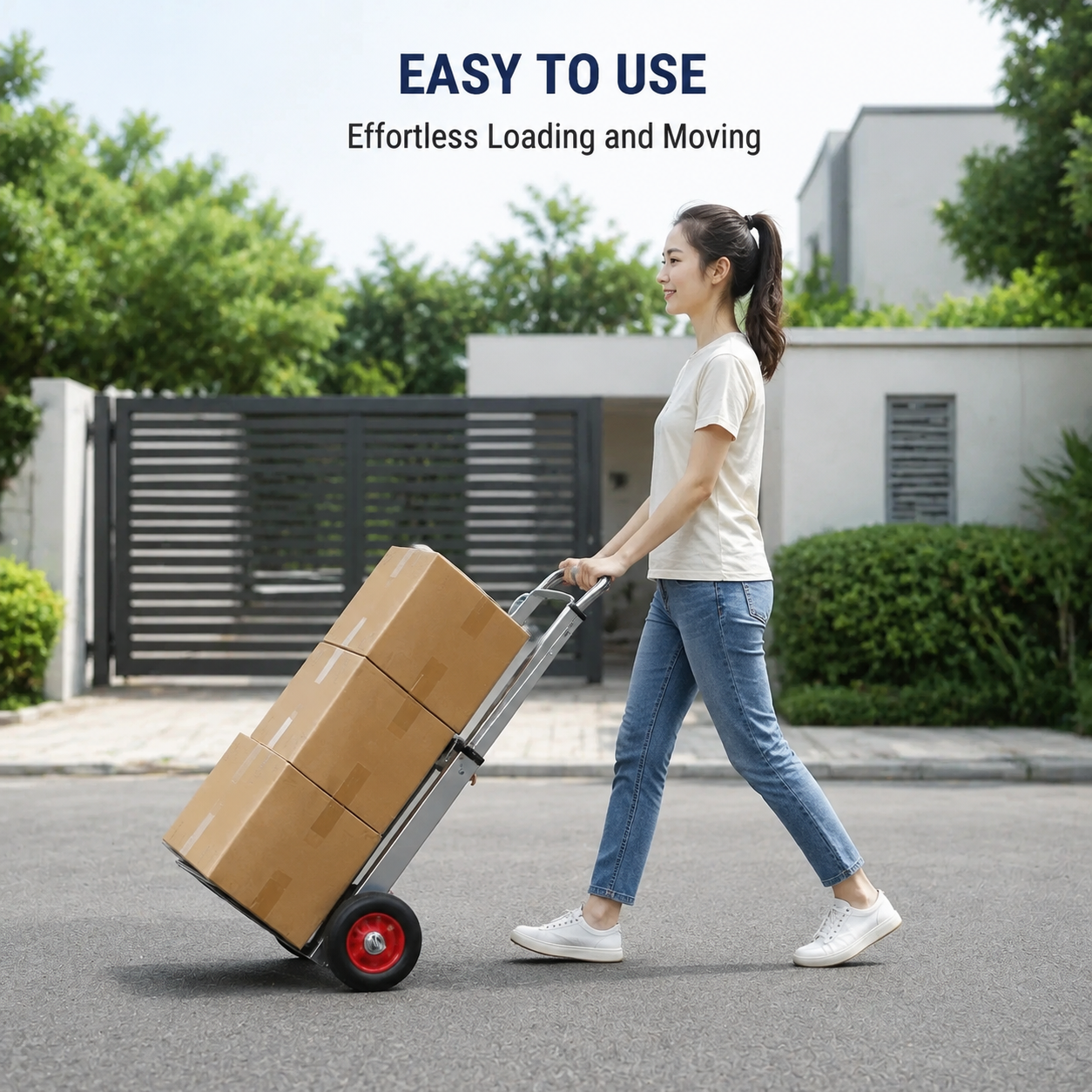 Heavy Duty Folding Hand Truck with All-Terrain Wheels | 330 lb Capacity - Image 6