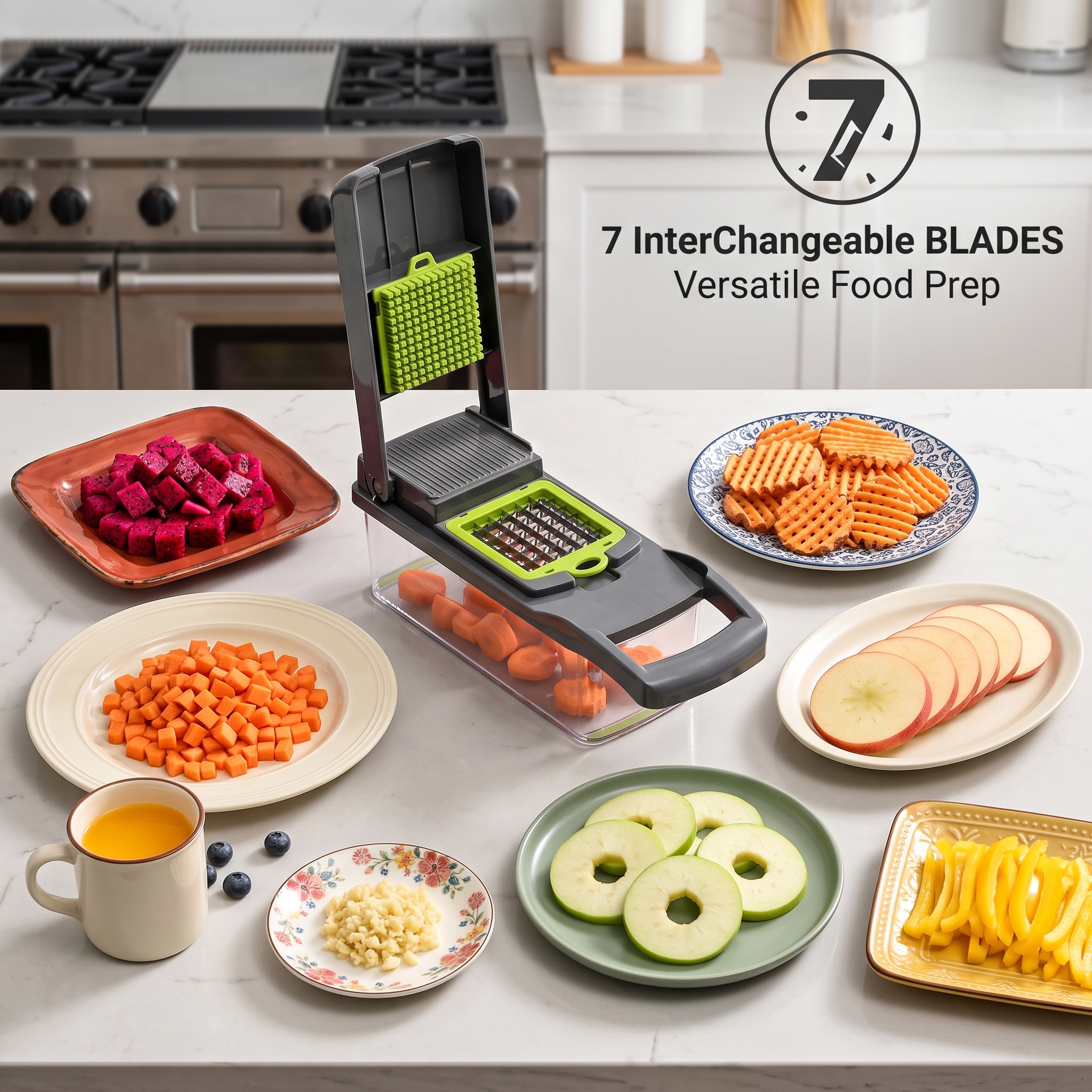 Multi-Blade Vegetable Chopper, Slicer & Julienne Cutter - Image 3