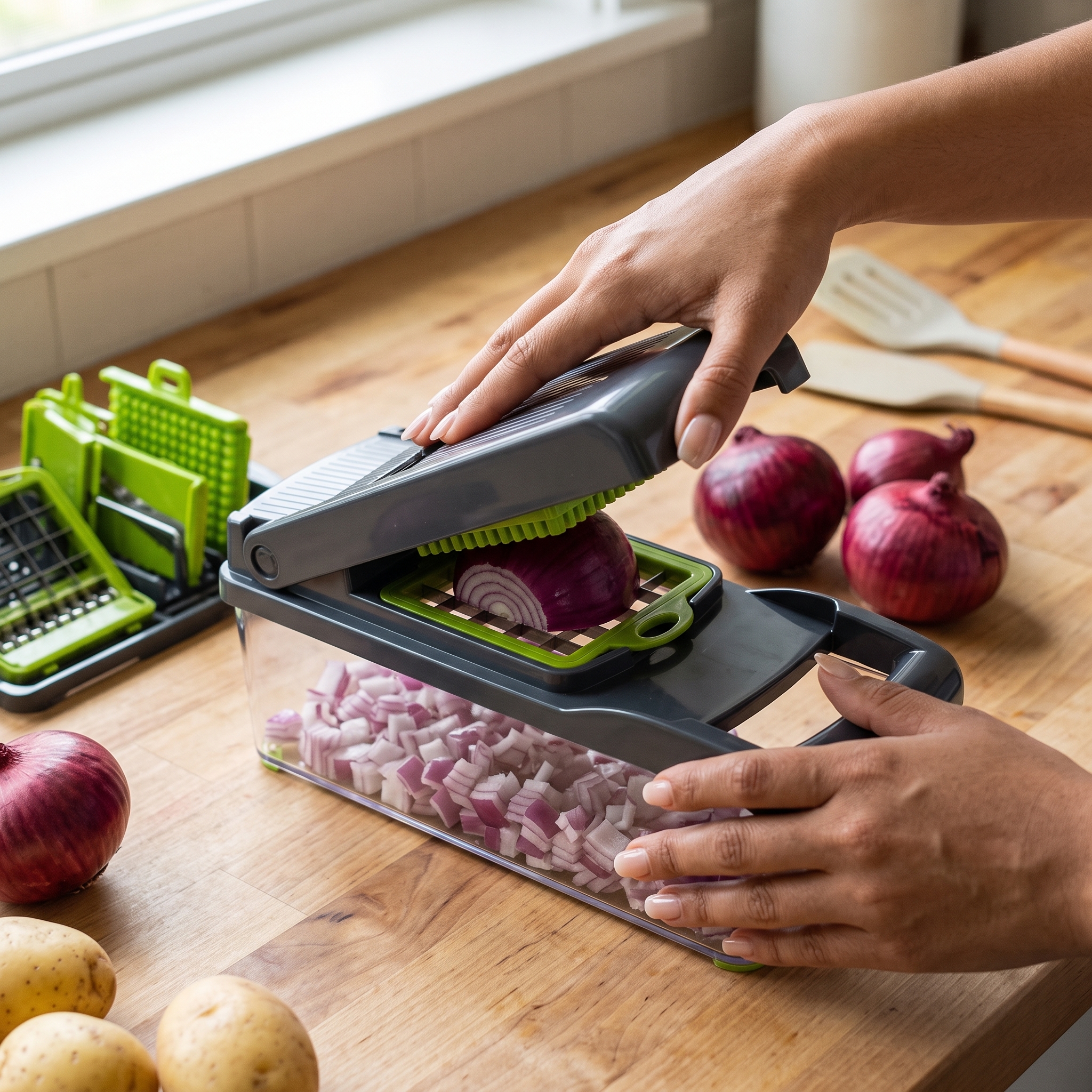 Multi-Blade Vegetable Chopper, Slicer & Julienne Cutter - Image 6