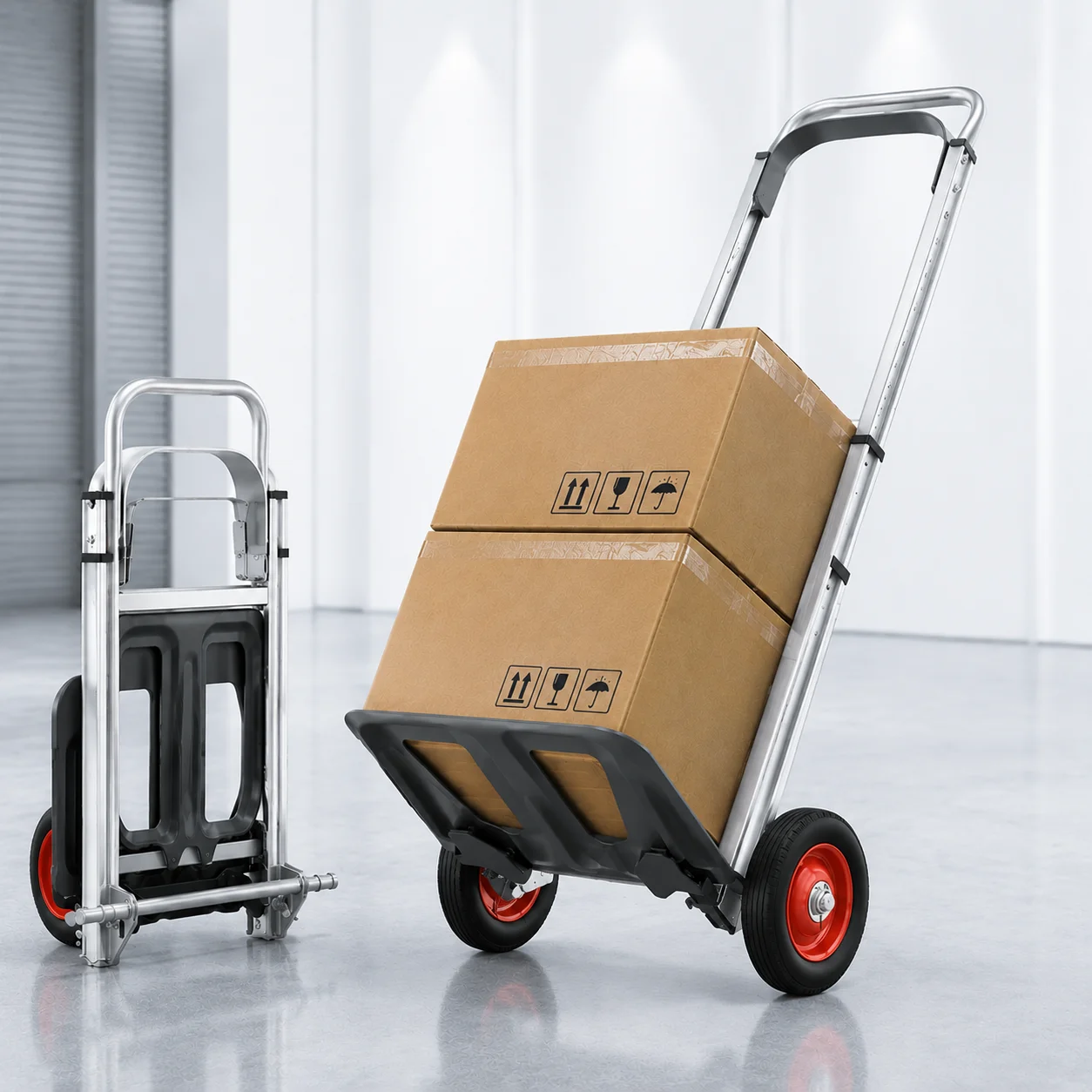 Heavy Duty Folding Hand Truck with All-Terrain Wheels | 330 lb Capacity - Image 2
