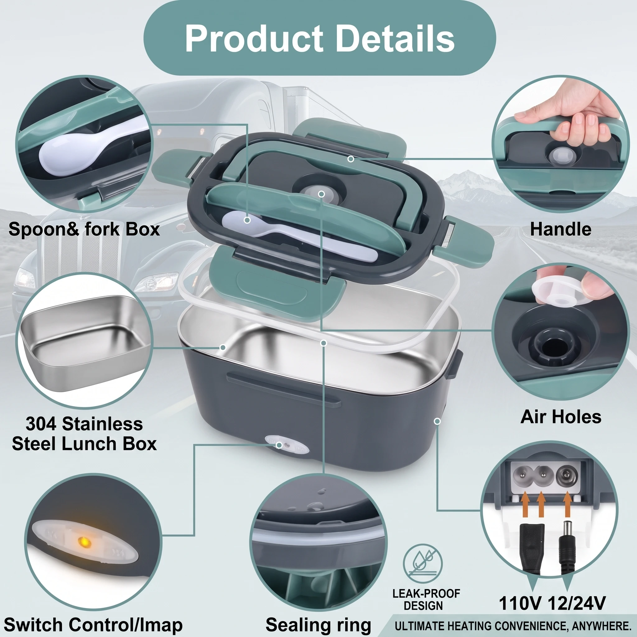 1.5L Electric Lunch Box Kit with Insulated Carry Bag - Image 6