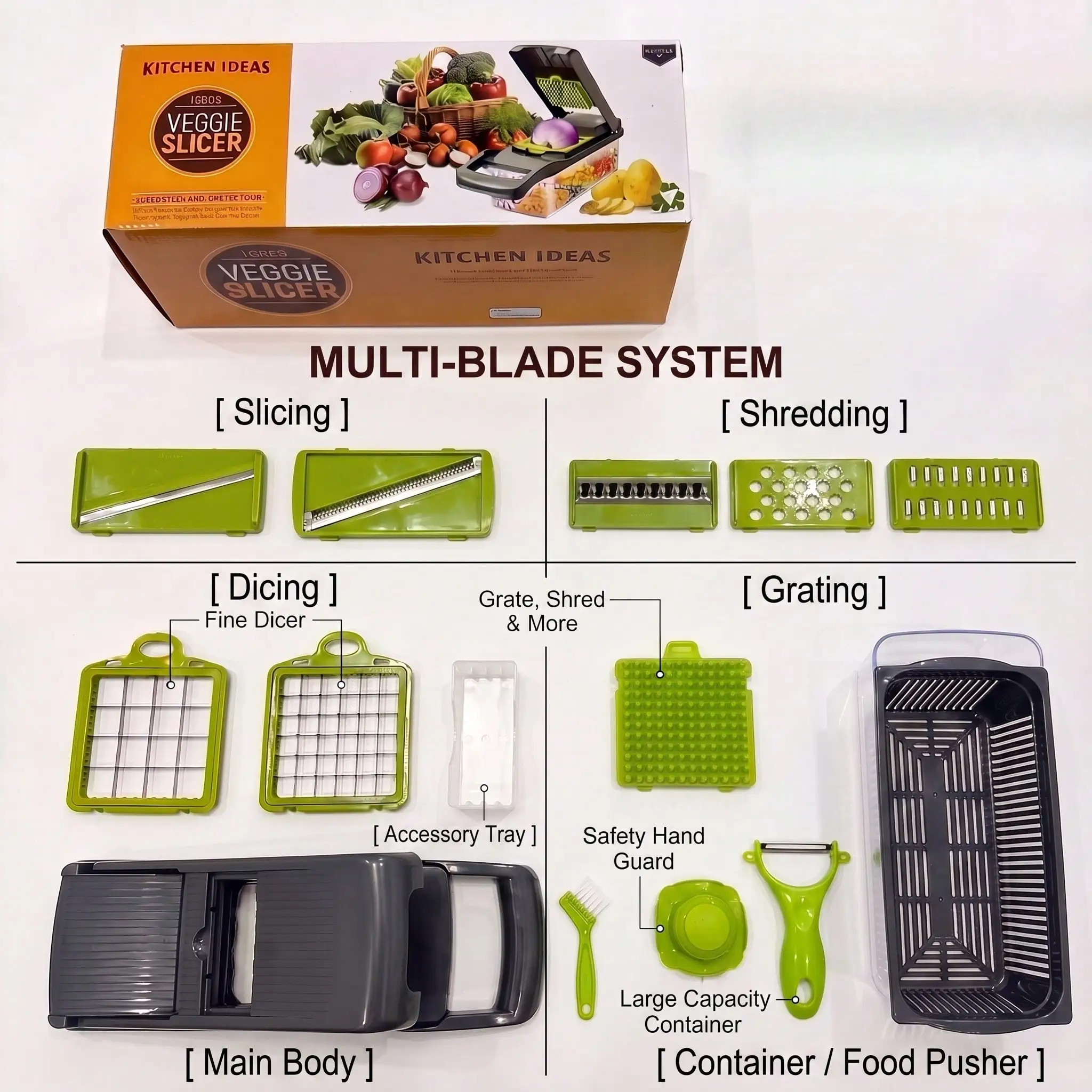 Multi-Blade Vegetable Chopper, Slicer & Julienne Cutter - Image 2