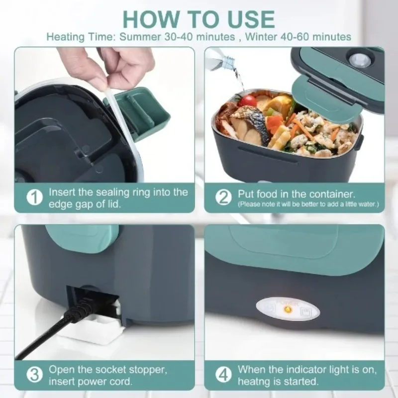 1.5L Electric Lunch Box Kit with Insulated Carry Bag - Image 7