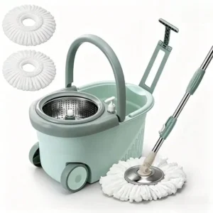 360° Spin Mop and Bucket Set with Hands-Free Wringer