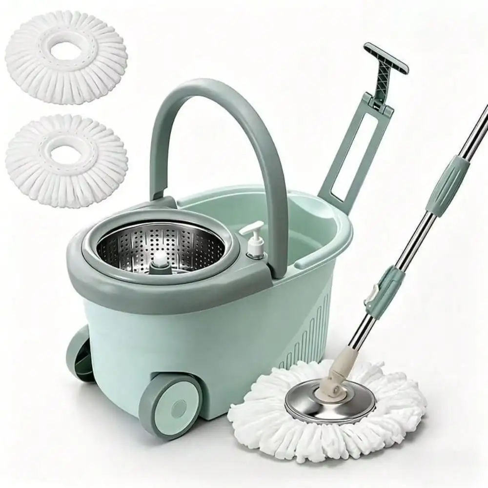 360° Spin Mop and Bucket Set with Hands-Free Wringer
