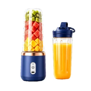 Portable USB Rechargeable Blender with Travel Cup – Blue