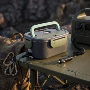 1.5L Electric Lunch Box Food Warmer for Car & Home – Green