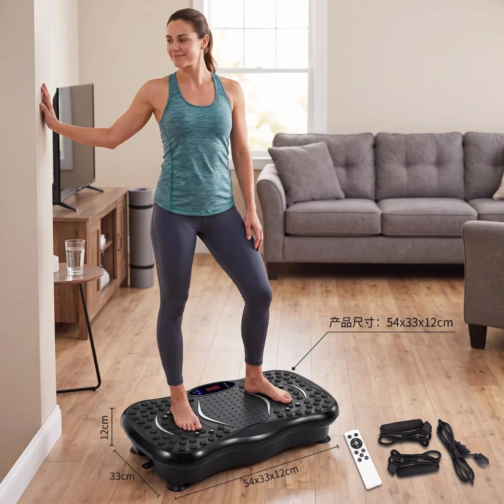 Vibration Plate Exercise Machine with Bluetooth & Resistance Bands