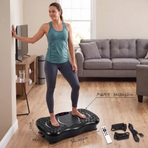 Vibration Plate Exercise Machine with Bluetooth & Resistance Bands